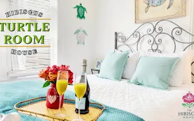 Hibiscus House Bed Breakfast Inn Turtle Room Bed-ada