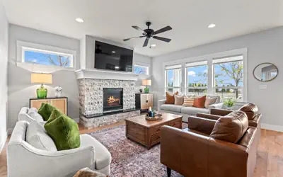 Single-level Gem Sauna - Fire Pit - Swing Set