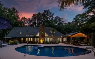 Poolside Farm Serenity Group Perfect, Cozy Gazebo