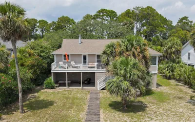 Beautiful Marsh Views From the Large Porch of This 3-bed, 3-bath Home
