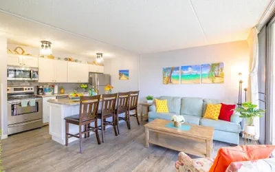 Partial Ocean View Condo with 2 Beds and Parking