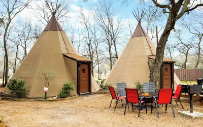 Tipis on the Guadalupe